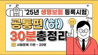 3-[하루만에 끝내기] 25년 생명보험시험 강의 공통(하) [시험장에서 다 이것만봐!]