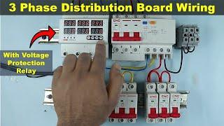 3 Phase Main Distribution Board Wiring with Voltage Protection Device @ElectricalTechnician