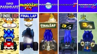 Evolution of Sonic's Final Lap in Mario Kart Games (1992-2024)