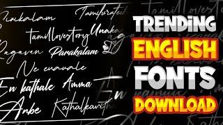 Trending English Fonts By SK Karthi Creation 