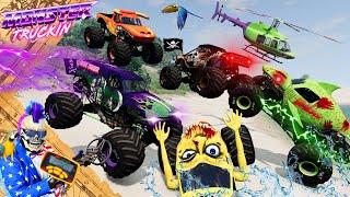 Monster Jam INSANE Racing, Freestyle and High Speed Jumps #49 | BeamNG Drive | Grave Digger