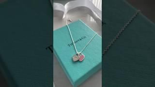 Let’s unbox #tiffanyandco Pink Double Heart Tag Pendant #unboxing #necklace #tiffany