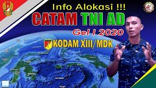 Alokasi Catam TNI AD GEL I 2020 - Wilayah Kodam XIII Merdeka || Rekrutmen TNI AD 2020