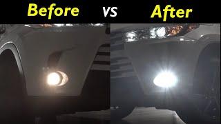 Install 2014-2021 Toyota Highlander Fog Lights Bulbs LED Replacement