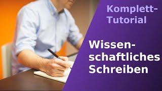 Schnellkurs Wissenschaftliches Schreiben