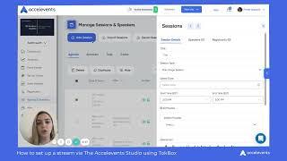 How to set up a stream via The Accelevents Studio using TokBox