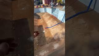 THIS POOLS SHAPE TOOK TO A NEW LINER #swimminpool #liner #shorts