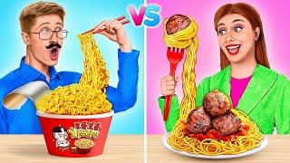 Thử thách nấu ăn giữa Mẹ vs Bố | Công cụ và Hacks bí mật đơn giản trong nhà bếp Multi DO Challenge