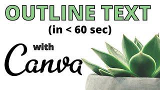 How to Add Outline to Text in Canva
