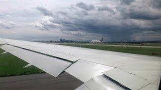 Stormy Take-off from Calgary - WestJet Boeing 767