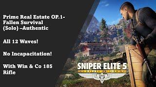 Sniper Elite 5 PRIME REAL ESTATE OP.1 Fallen Survival with Win & Co 1885 rifle(Solo)-Authentic