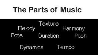 The Parts of Music - Three Minute Music Theory #1