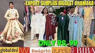 Cheapest Export Surplus | W Biba Aureila 100% Original | Kurti & Skd | WHOLESALE From Big Warehouse