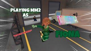 FIONA DESTROYS TEAMERS IN MM2 + GAMEPLAY (KEYBOARD ASMR)