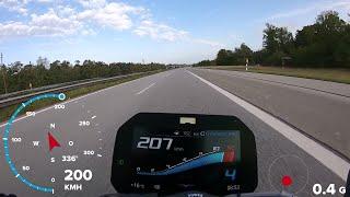 BMW S1000R GPS Beschleunigung 0-Topspeed