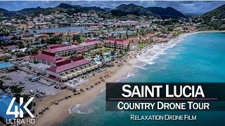 【4K】½ HOUR DRONE FILM: «The Beauty of St. Lucia»  Ultra HD  Chillout (2160p Ambient UHD TV)