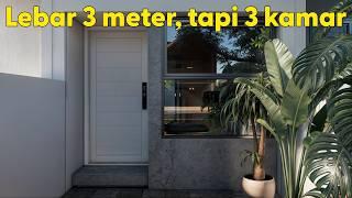 Rumah Ini Super Mungil, Lebar 3 Meter Tapi Muat 3 Kamar