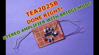 TEA2025B stereo amplifier done right - test and schematic