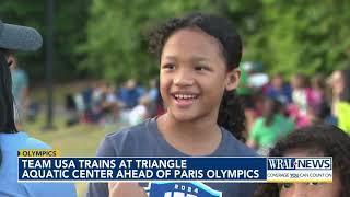 Team USA swimmers arrive in Cary to hundreds of fans ahead of 2024 Paris Olympics