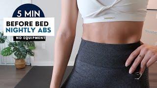 BEFORE BED EVERYDAY NIGHT ABS WORKOUT ROUTINE l 5 Minutes