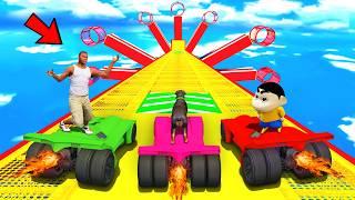 SHINCHAN AND FRANKLIN TRIED THE IMPOSSIBLE PARKOUR CHALLENGE GTA 5