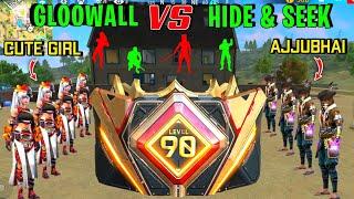 Gloowall Skin Challenge But HIDE & SEEK in Clock Tower | Hide And Seek Challenge | Garena Free Fire