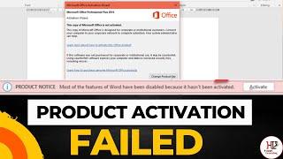 Product Activation Failed | Unlicenced office | Using Commnad Prompt  (CMD) | Happy Learning