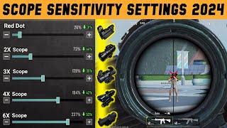 PUBG/BGMI Scope Settings 2x 3x 4x 6x 8x 2024 | New Best Scope Sensitivity Settings & Control in 2024