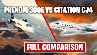 Embraer Phenom 300E VS Cessna Citation CJ4 | Full Comparison