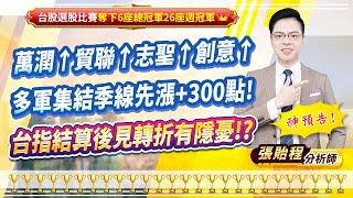 2024.11.19【萬潤↑貿聯↑志聖↑創意↑ 多軍集結季線先漲+300點! 台指結算後見轉折有隱憂!?】張貽程分析師 外資超錢線