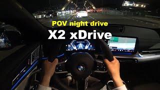 2025 BMW X2 xDrive 20i M sport POV night drive