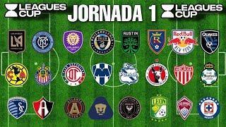 FECHAS,HORARIOS Y CANALES PARA LA JORNADA 1 LEAGUES CUP 2023