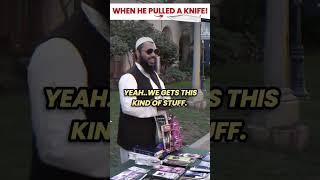  ATTACK CAUGHT ON VIDEO  HATER PULLED OUT KNIFE️RAN AWAY #shorts