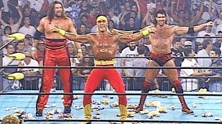 Hulk Hogan forms The nWo with Scott Hall and Kevin Nash: WCW Bash at the Beach 1996