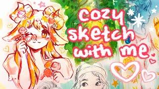  draw with me like we’re on facetime ️ cozy sketchbook session