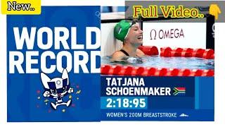 New World Record from Tatjana Schoenmaker in Women's 200m Breaststroke|World Records in Tokyo