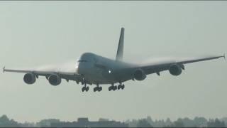  SIA Airbus A380 huge condensations - amazing spotter device - Swiss A340 - Air Berlin A330 1080p