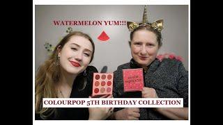 COLOURPOP 5TH BIRTHDAY WATERMELON COLLECTION Review and Swatches!! ft. Madi Anger
