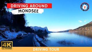 Mondsee Austria  Relaxing Music Driving Tour  (4K ULTRA HD)