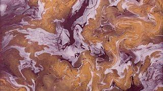 Abstract Acrylic Fluid Painting Demo | Untitled Gold (no.3) by Charles E. McNeal