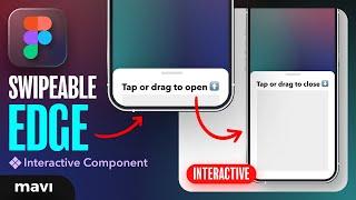 SWIPEABLE EDGE (DRAWER) in Figma – Tutorial