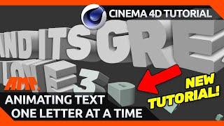 Animating Text Splines in Cinema 4D: Letter-by-Letter Animation with the Plain Effector - C4D