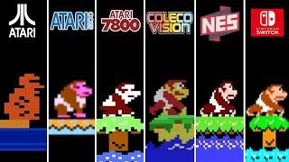 Donkey Kong Jr. (1982) Atari 2600 vs Atari 5200 vs Atari 7800 vs ColecoVision  vs NES vs Switch