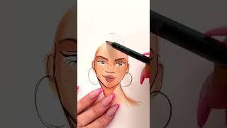 Drawing tutorial, Hair  Holly Nichols Illustration #drawingtutorial #fashionillustration