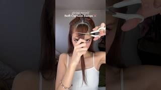 DIY Soft Curtain Bangs Haircut