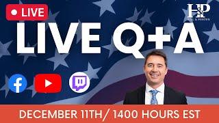 LIVE Q+A with VA Disability Benefits Lawyers! 12.11.24