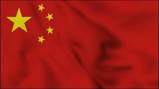 China Flag Animation | China Flag Waving Full Screen Animation - 4K Green Screen Flag Animation