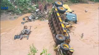 Articulated vehicle falls off Nyanya Bridge