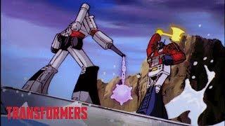 Optimus Prime vs. Megatron Top 5 Fights | Series Mashup | Generation 1 | Transformers Official