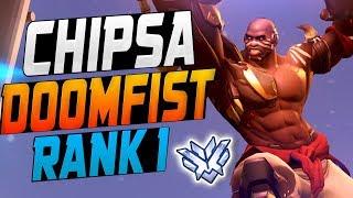 CHIPSA PRO DOOMFIST! 45 ELIMS! [ OVERWATCH SEASON 9 TOP 500 ]